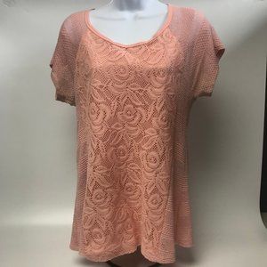 Tutta Bella Maternity Top Blouse Size Large Pink